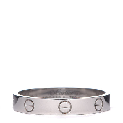 Cartier 18K White Gold 3.5mm LOVE Wedding Band Ring 61 9.5 6 of 10