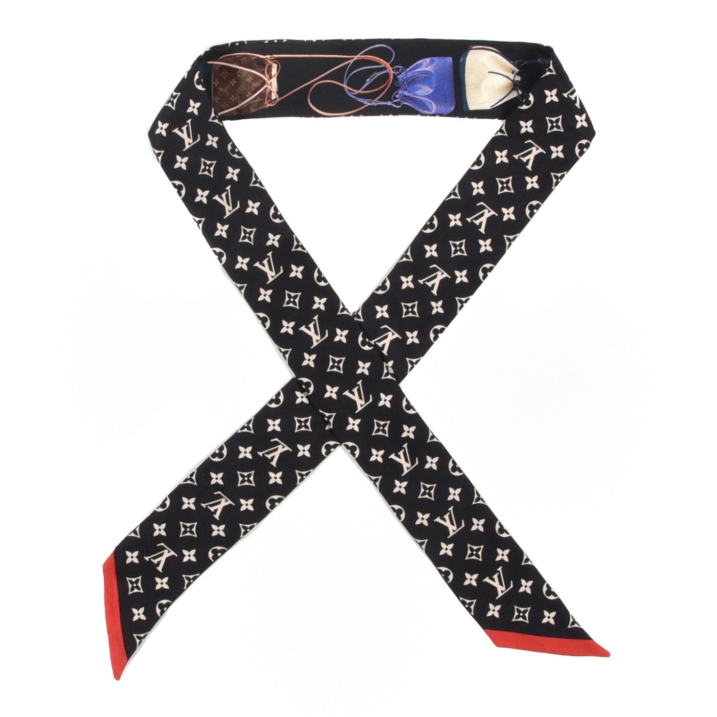 Louis Vuitton Silk Monogram Tribute To Noe BB Bandeau Black 1 of 4