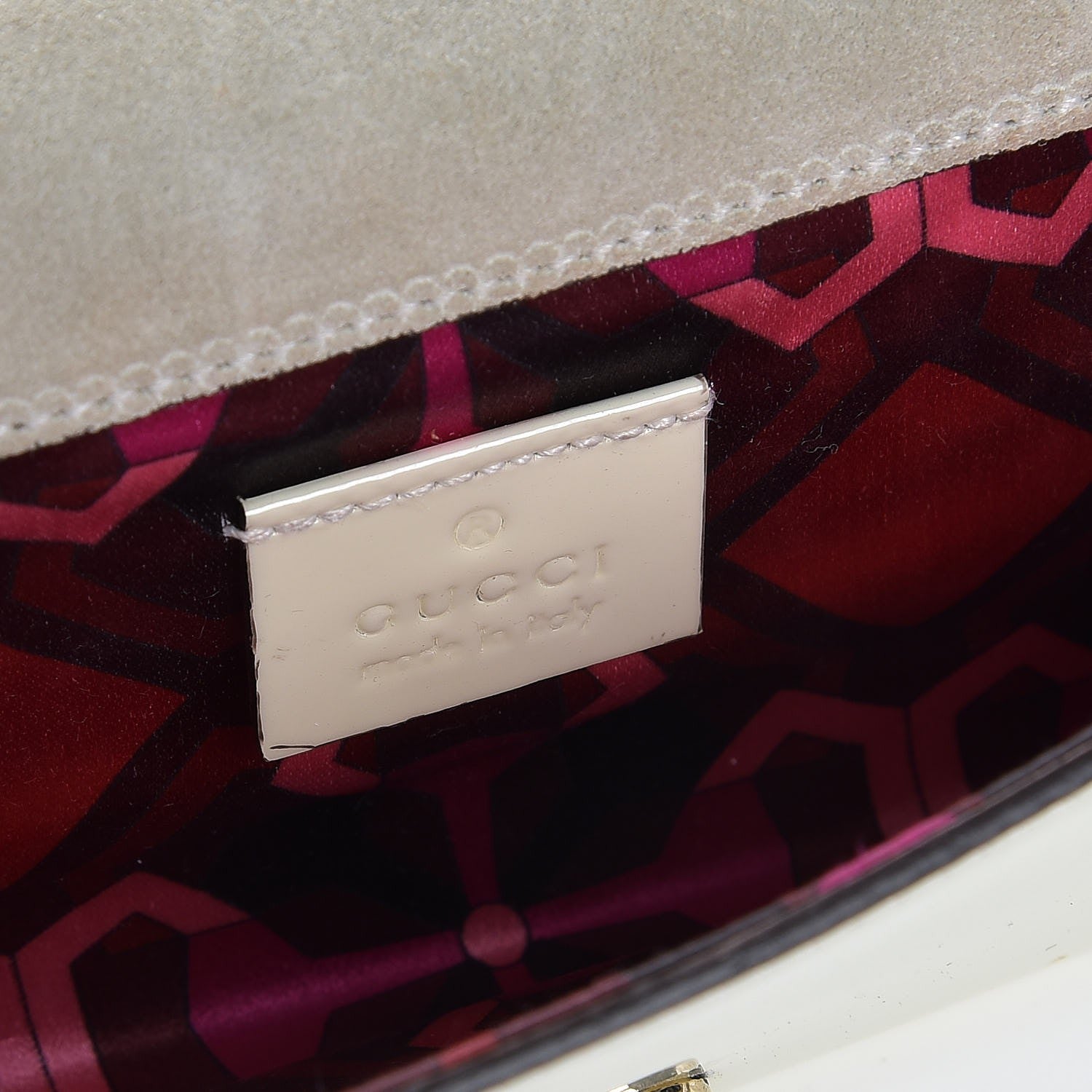 Gucci Patent Romy Clutch Off White 6 of 10