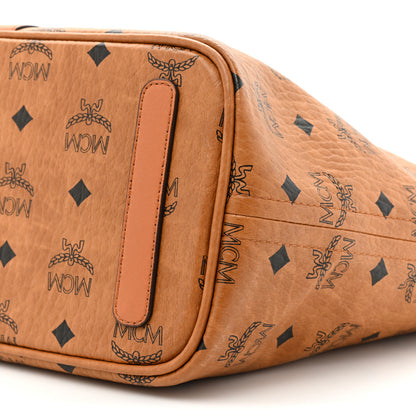 MCM Visetos Liz Reversible Shopper Tote Cognac 10 of 14