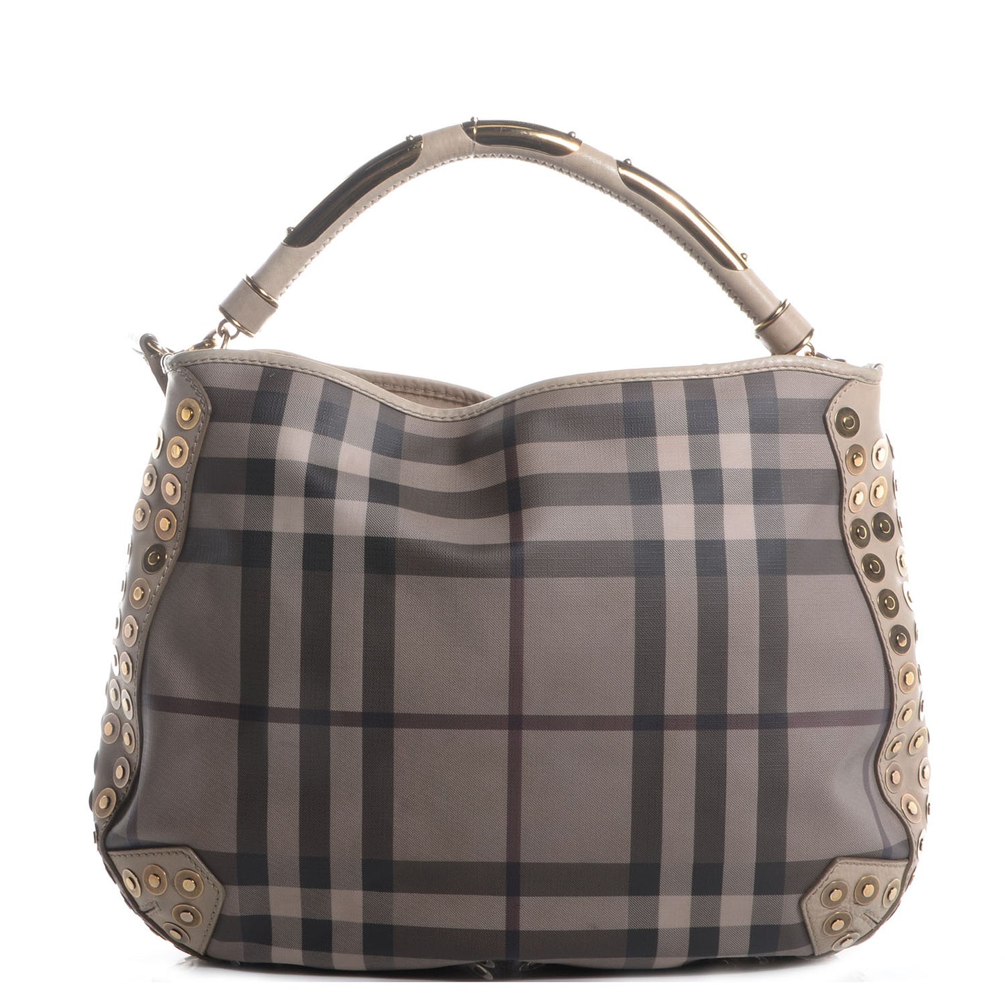 Smoked Check Studded Hobo Stone