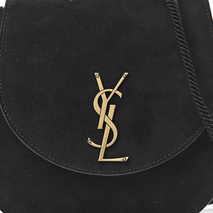 Saint Laurent Suede Tassel Demie Lune Minaudiere Black 10 of 10