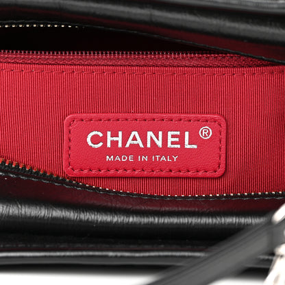 Chanel Aged Smooth Calfskin Quilted Medium Gabrielle Logo Hobo Black 6 of 10