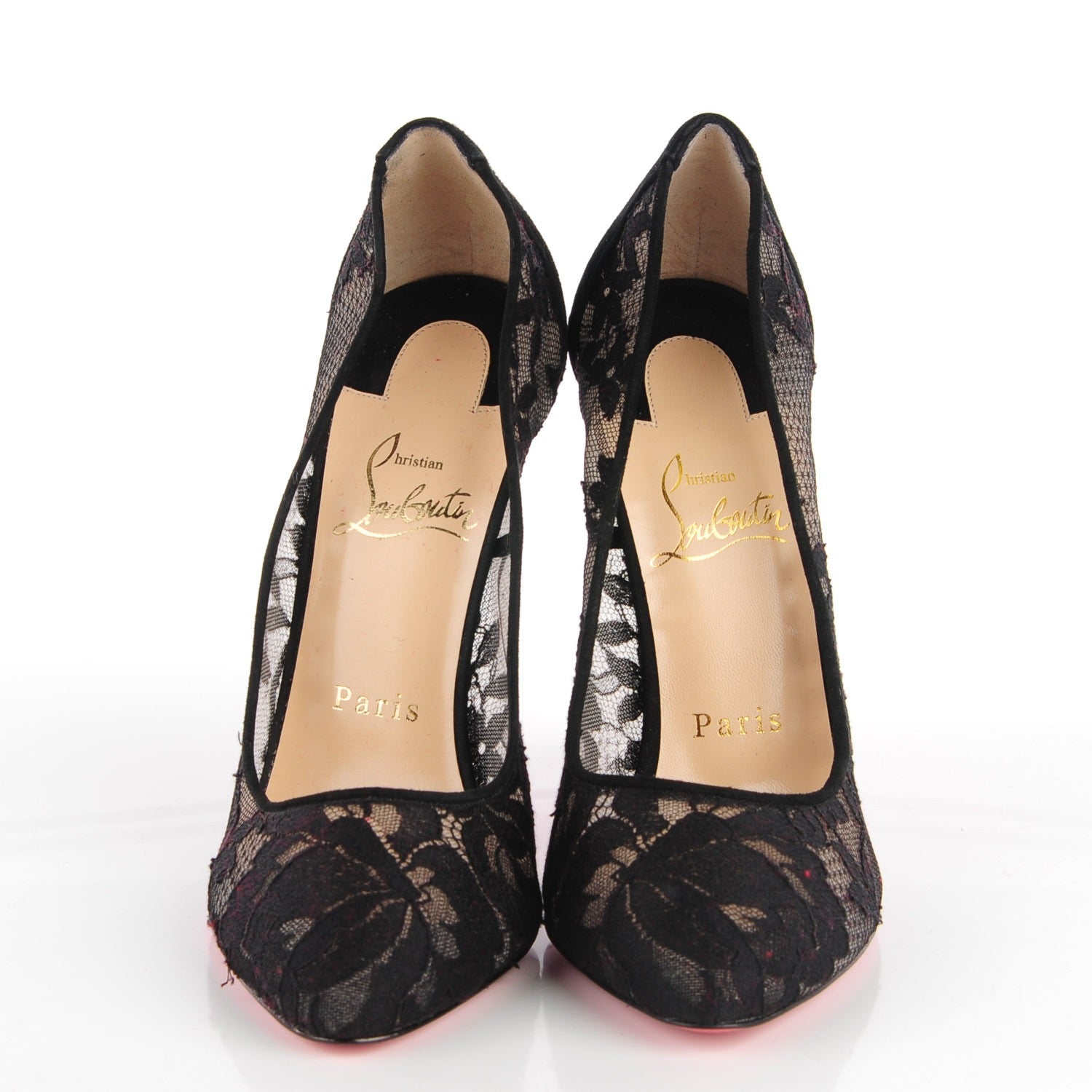 Christian Louboutin Lace Dorissima 100 Pumps 36 Black 2 of 6