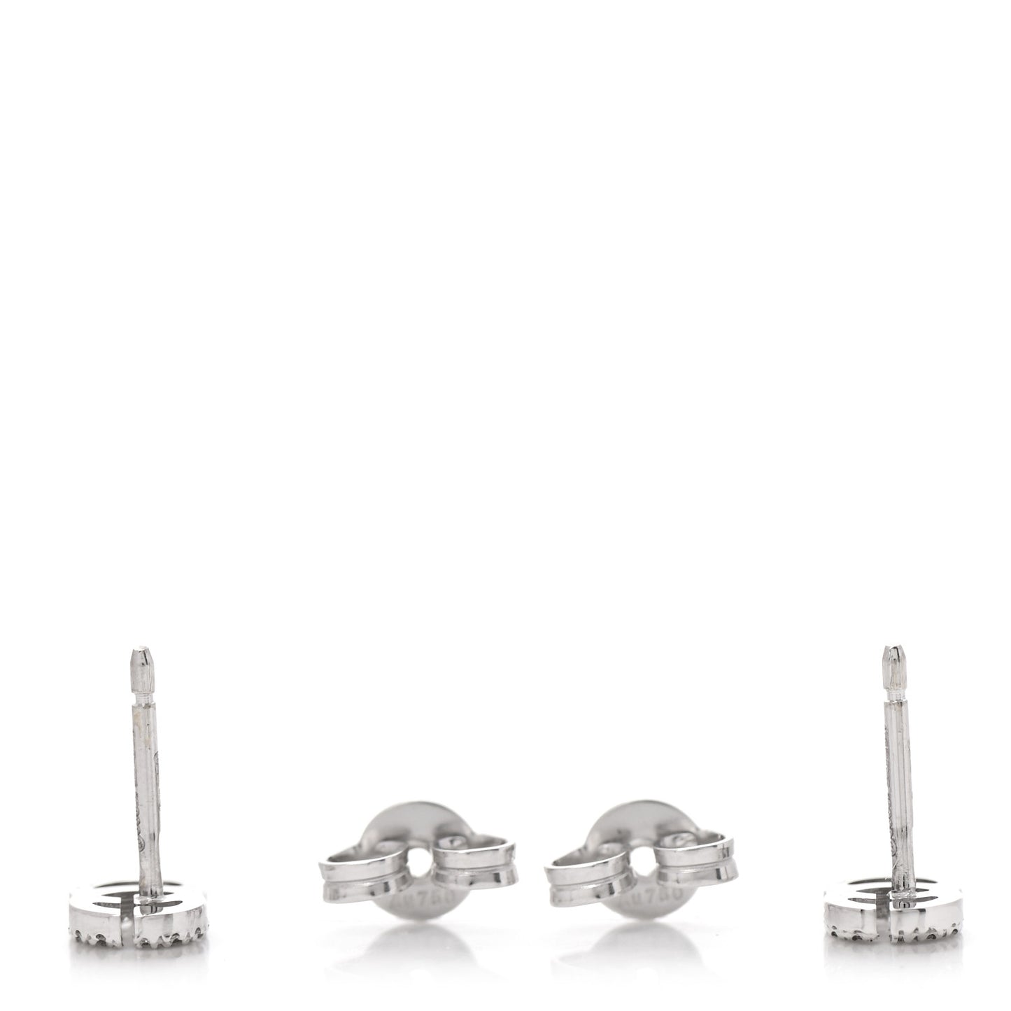 18K White Gold Diamond Mini Running G Earrings
