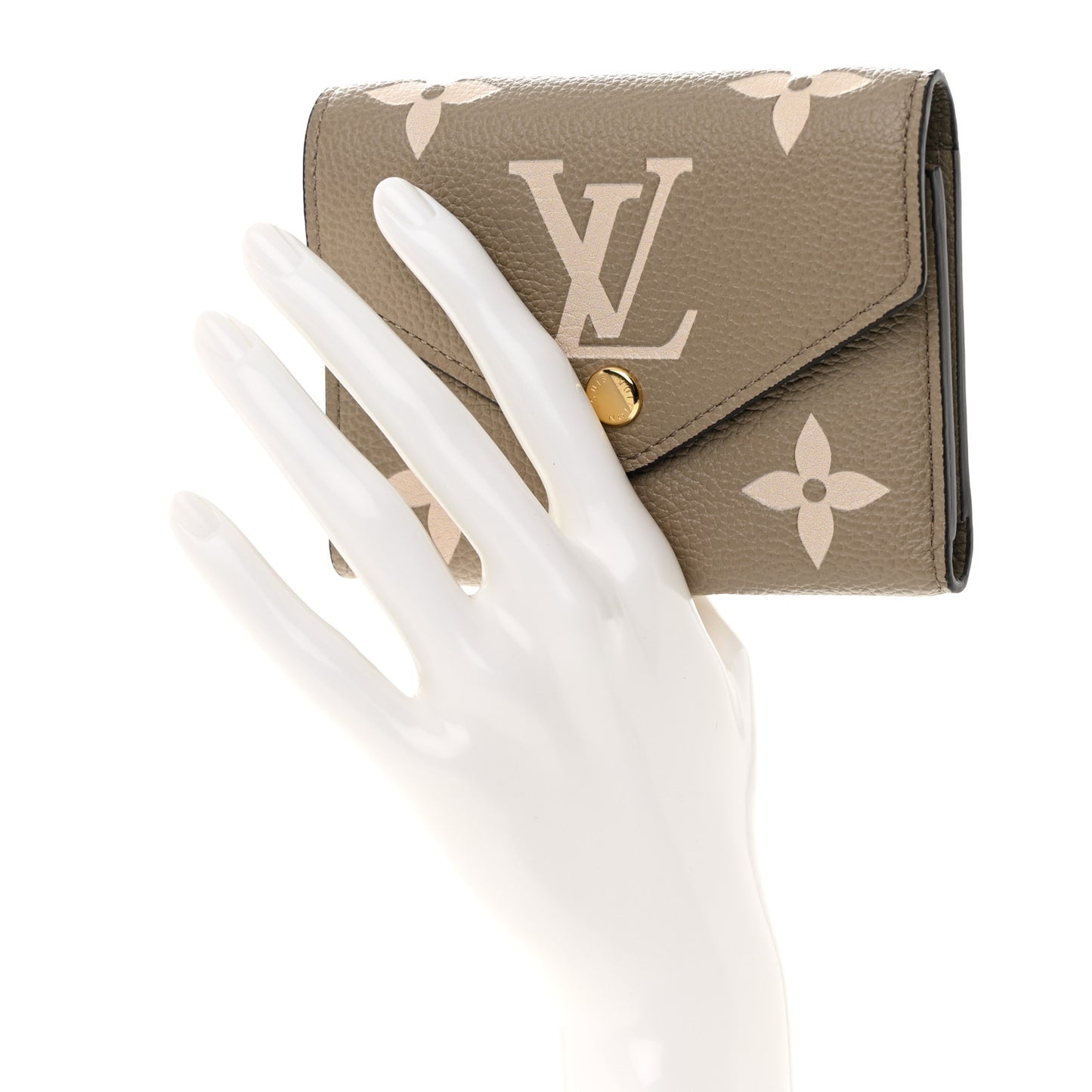 LOUIS VUITTON Empreinte Monogram Giant Victorine Wallet Tourterelle Creme