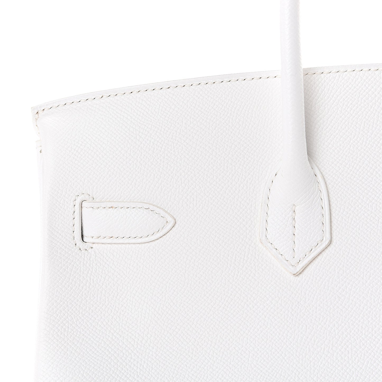 Epsom Birkin 35 White White