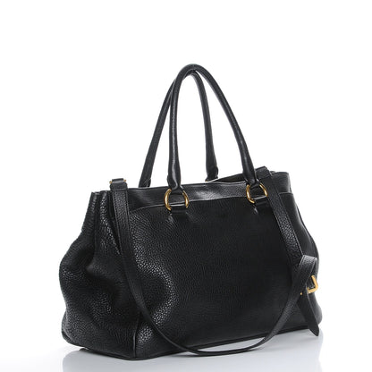 Prada Vitello Daino Tote Nero Black 4 of 9