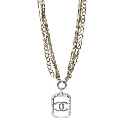 Chanel Crystal Chain CC Multi Strand Necklace Gold 1 of 5