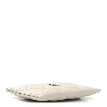 Chanel Caviar Quilted Card Holder White 4 of 10