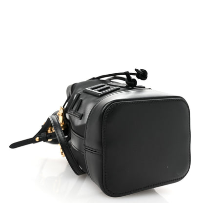 Fendi Mesh Vitello King F is Fendi Logo Embroidered Mini Mon Tresor Bucket Bag Black 4 of 10