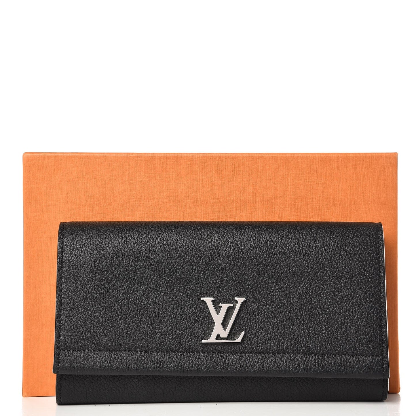 Calfskin Lockme II Wallet Black