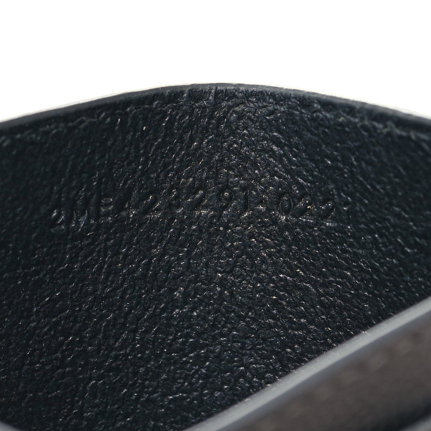 Grain De Poudre Matelasse Chevron Monogram Credit Card Case Coal