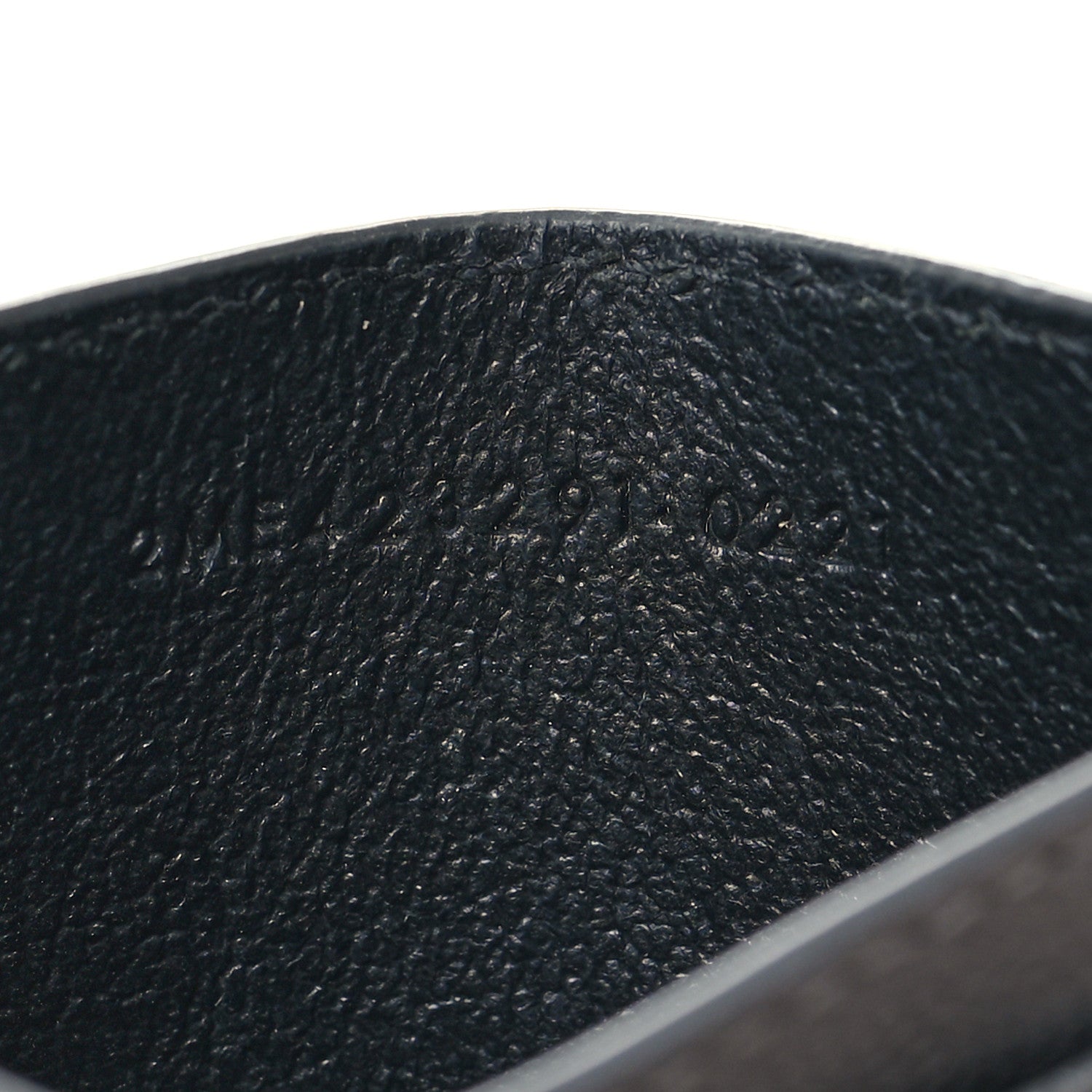 Saint Laurent Grain De Poudre Matelasse Chevron Monogram Credit Card Case Coal 7 of 8