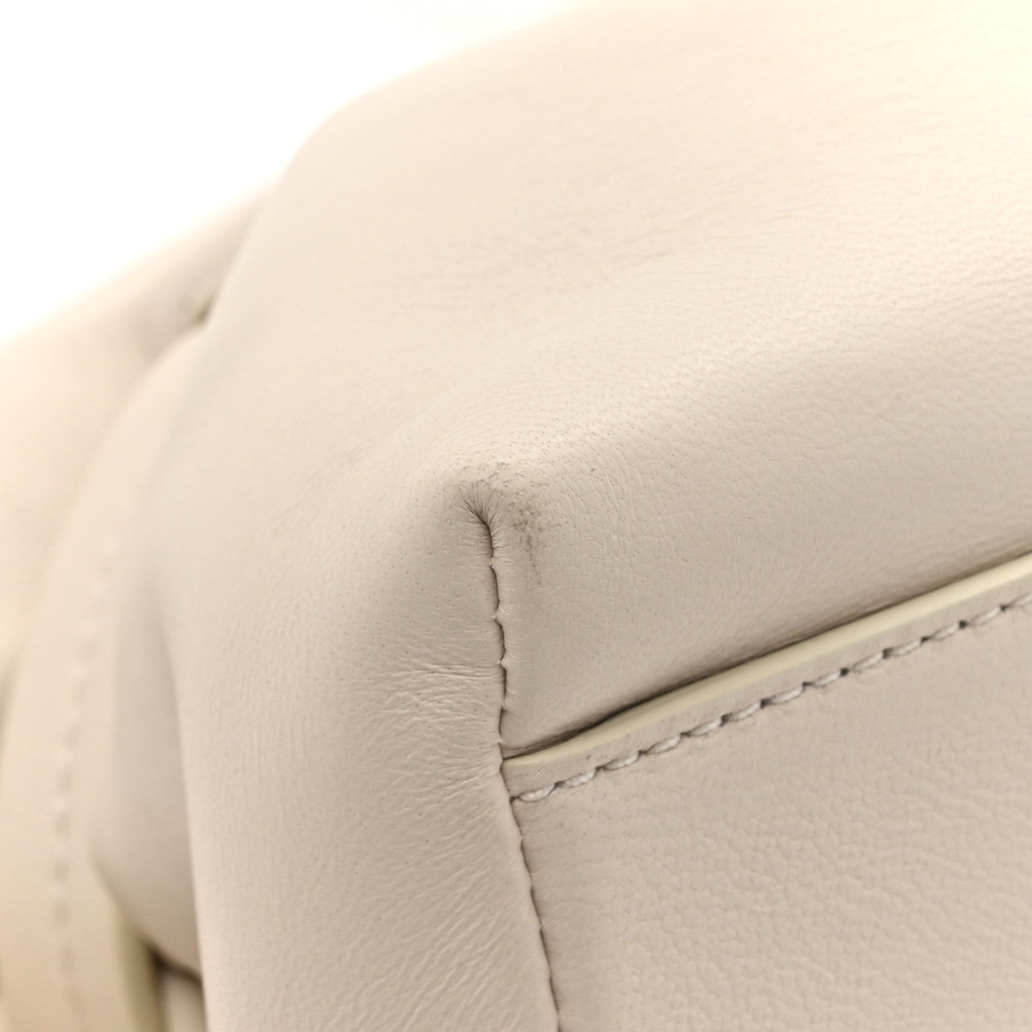 Off-White Calfskin Zip Tie Clutch White 11 of 12