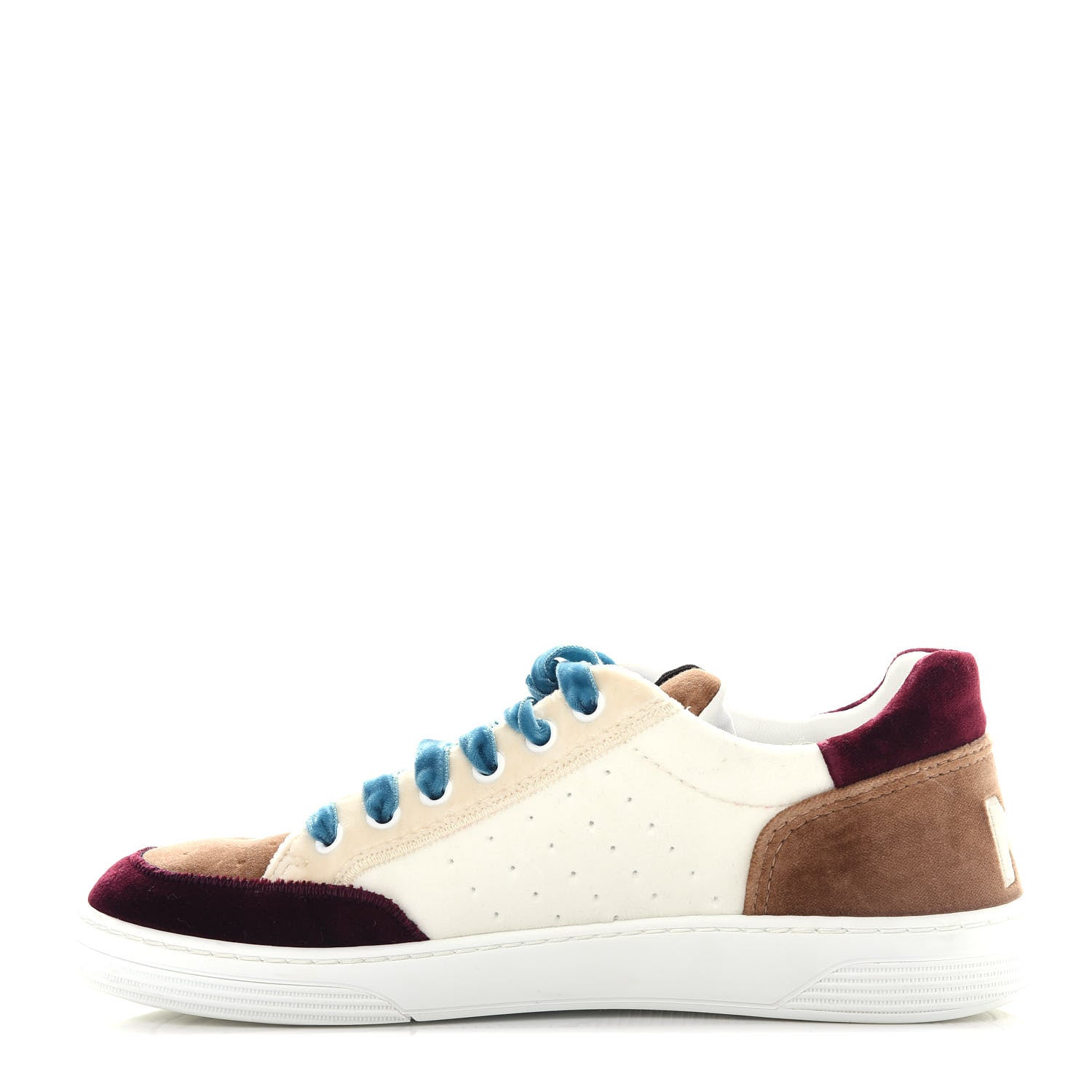 Chanel Calfskin Velvet Womens Logo Sneakers 38 Multicolor 1 of 11