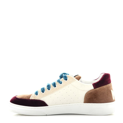 Chanel Calfskin Velvet Womens Logo Sneakers 38 Multicolor 1 of 11