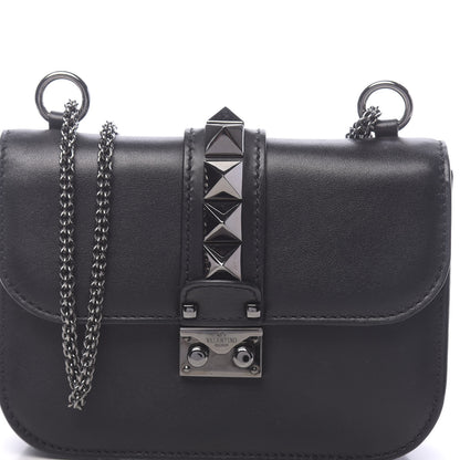Valentino Garavani Vitello Small Glam Lock Rockstud Flap Black 9 of 9