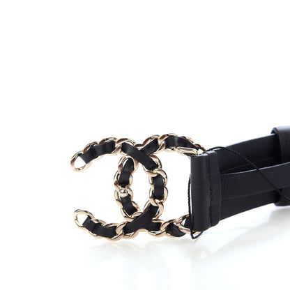Chanel Lambskin CC Chain Belt 84 34 Black 4 of 7