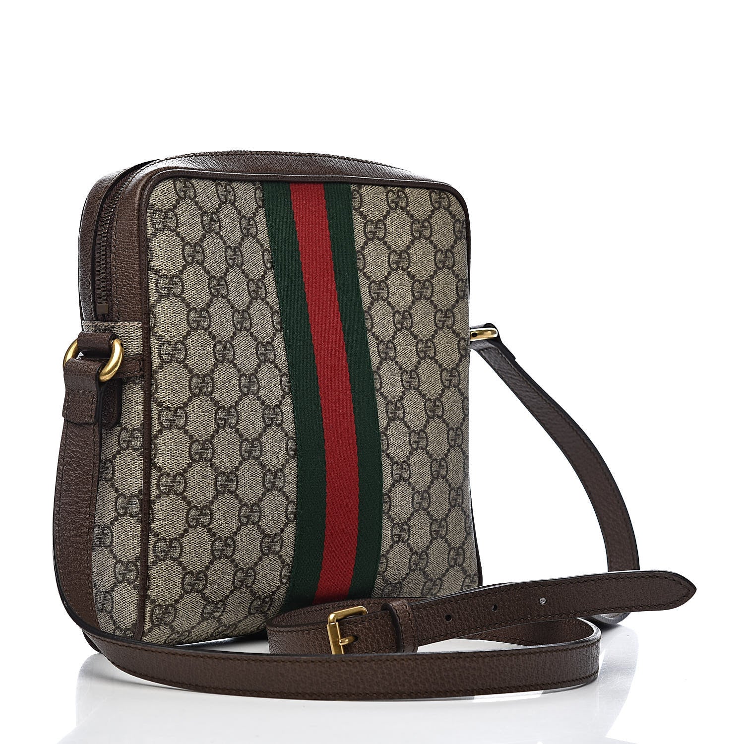 Gucci GG Supreme Monogram Web Small Ophidia Messenger Bag Brown 3 of 11