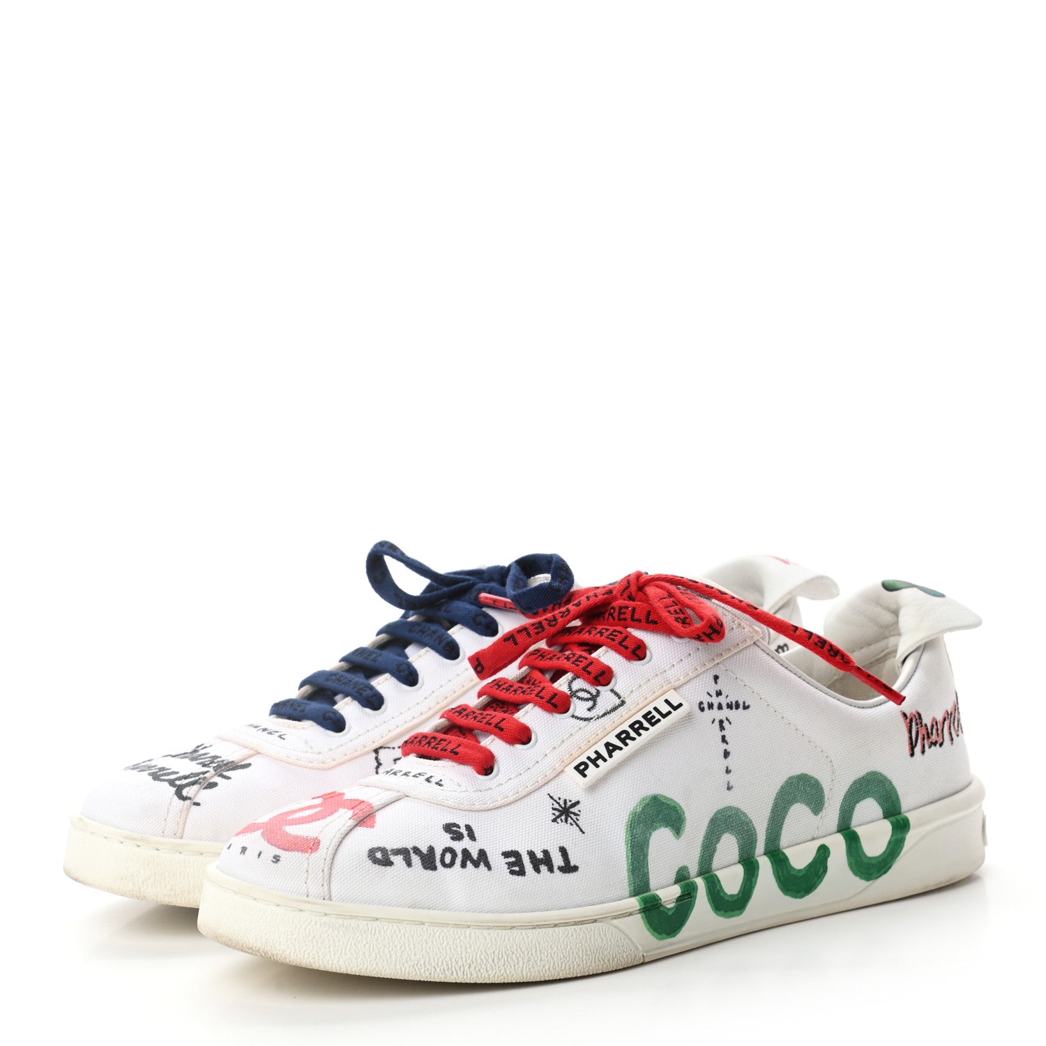 Chanel x Pharrell Williams Calfskin Womens Sneakers 40 White 5 of 16