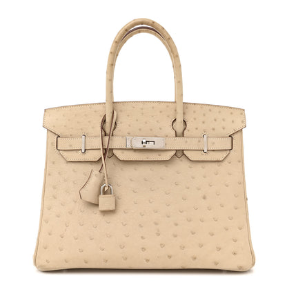 Hermes Ostrich Birkin 30 Parchemin 1 of 17