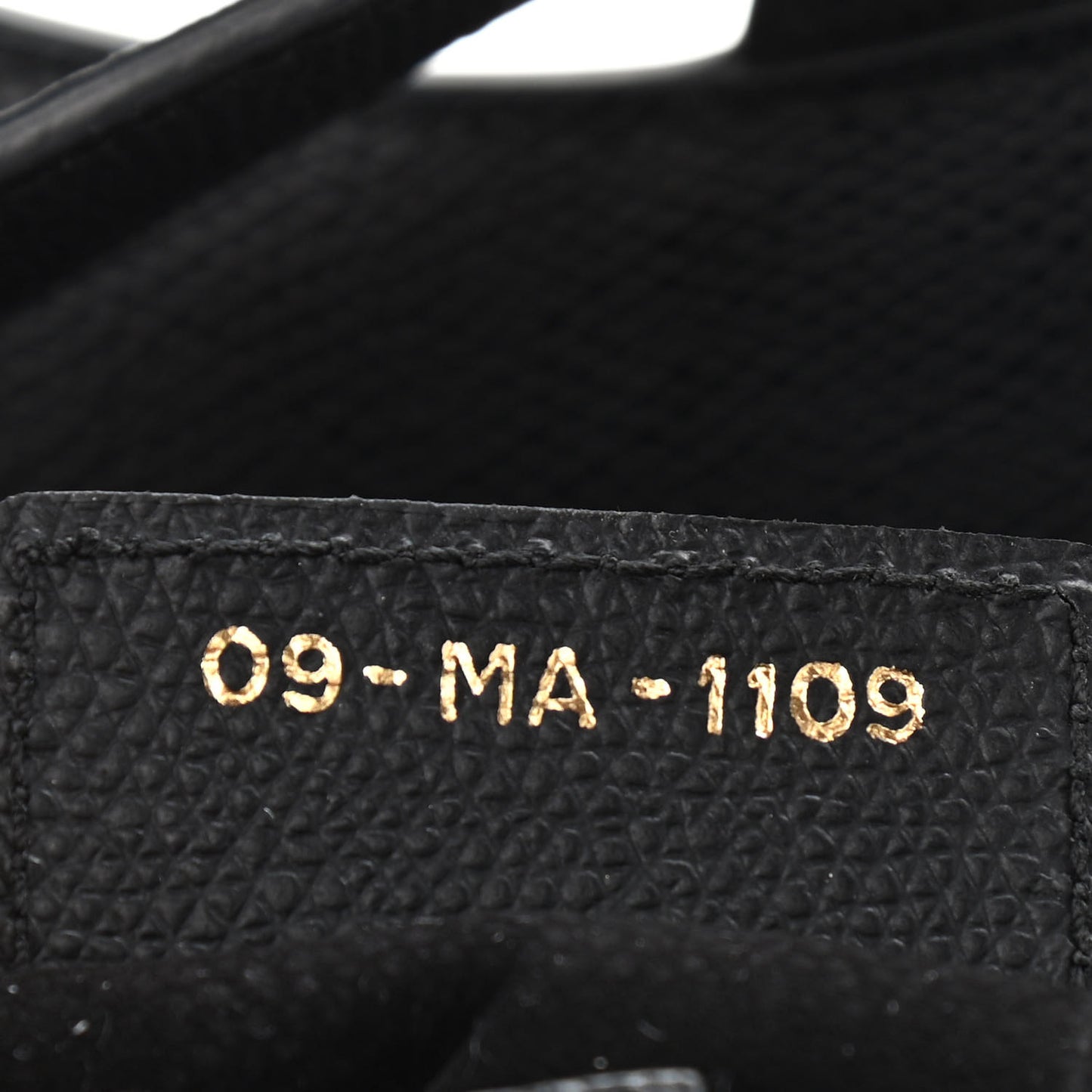Grained Calfskin Saddle Bag Black
