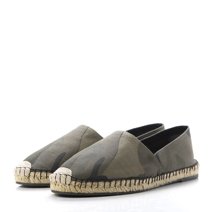 Valentino Garavani Canvas Camouflage Espadrille Flats 40 Army Green 3 of 9