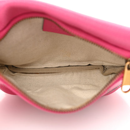 Gucci Grained Calfskin Small Logo Belt Bag Box Pink Green 5 of 11