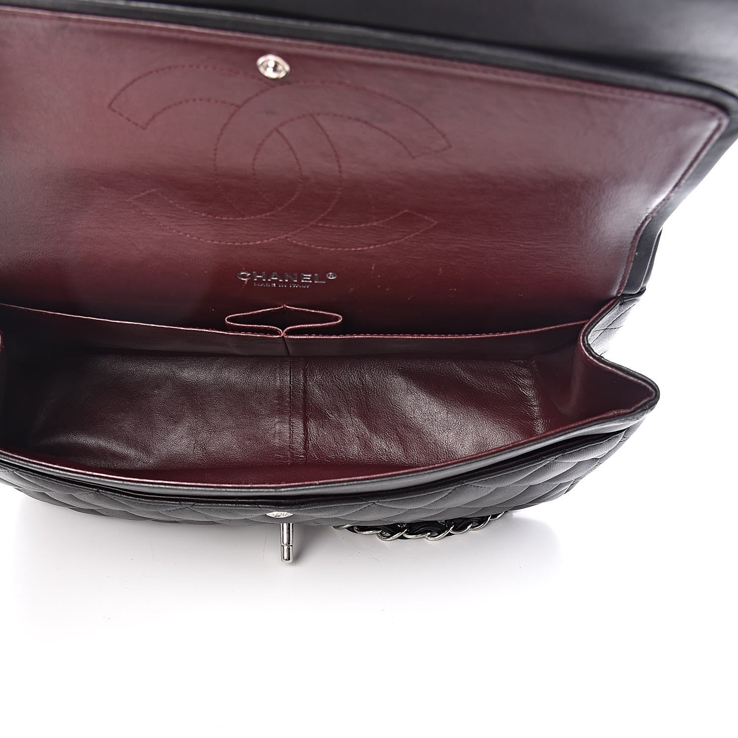 Chanel Lambskin Quilted Jumbo Double Flap Black 6 of 11