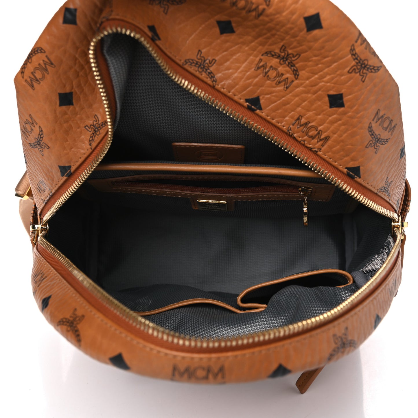 Visetos Small Side Stud Stark Backpack Cognac