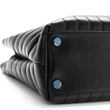 Saint Laurent Calfskin Y Quilted Monogram Large Loulou Shopper Black 9 of 10