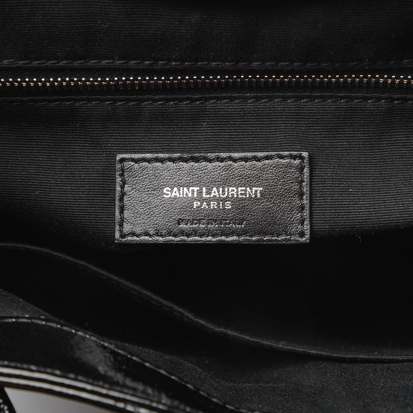 Patent Y Quilted Monogram Small Loulou Backpack Black