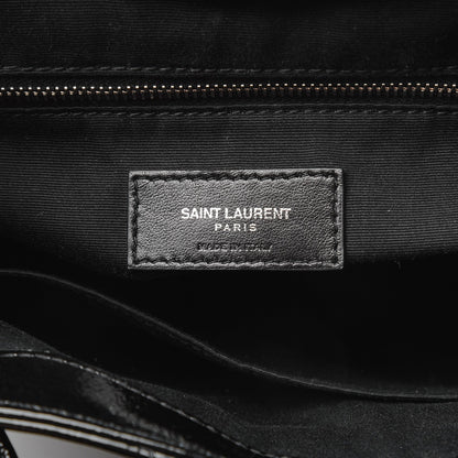 Saint Laurent Patent Y Quilted Monogram Small Loulou Backpack Black 7 of 7