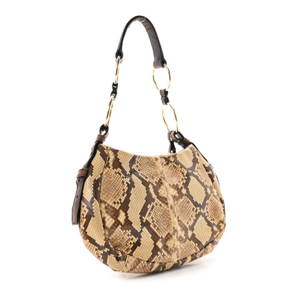 Saint Laurent Snakeskin Saharienne Shoulder Bag Brown 3 of 12