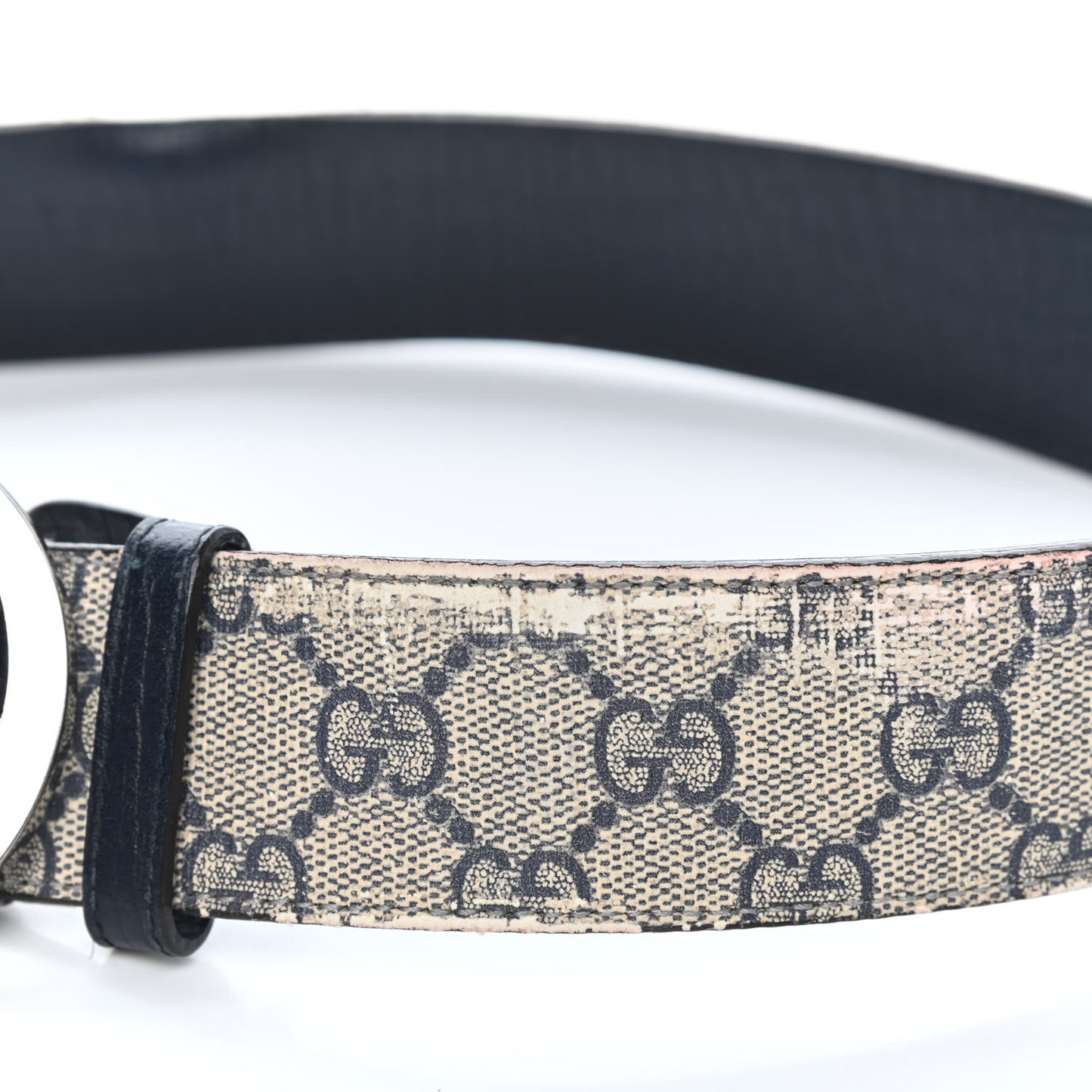 GG Plus Monogram Interlocking G Belt 90 36 Navy