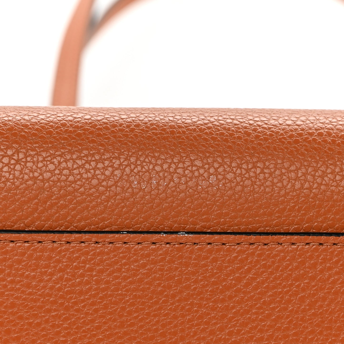 Grained Calfskin Grind Shopper Tote Smoked Almond