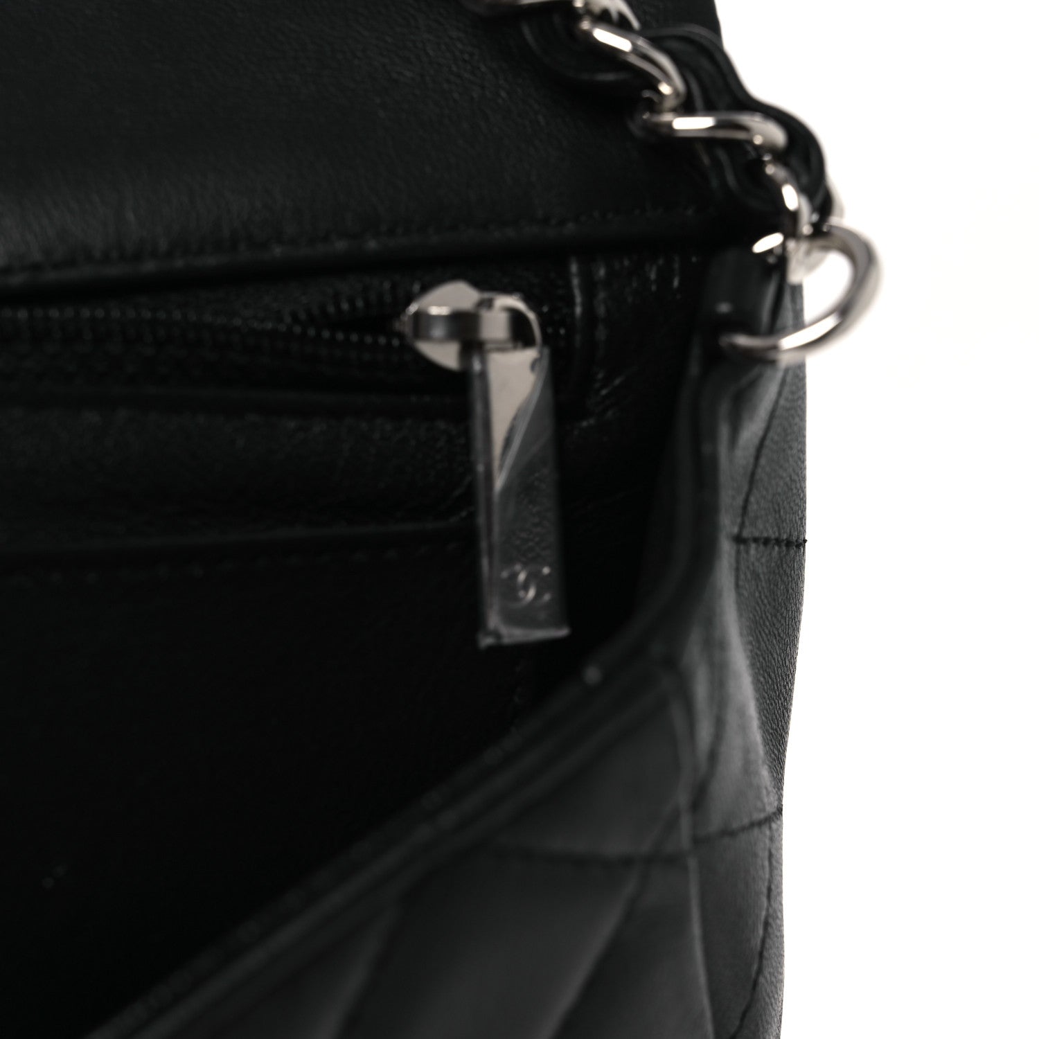 Chanel Lambskin Quilted Mini Rectangular Flap Black 11 of 13