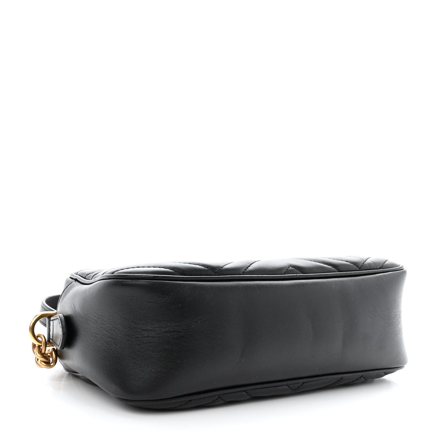 Calfskin Matelasse Small GG Marmont Chain Shoulder Bag Black