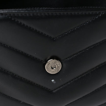 Saint Laurent Calfskin Y Quilted Monogram Monochrome Toy Loulou Crossbody Bag Black 10 of 10
