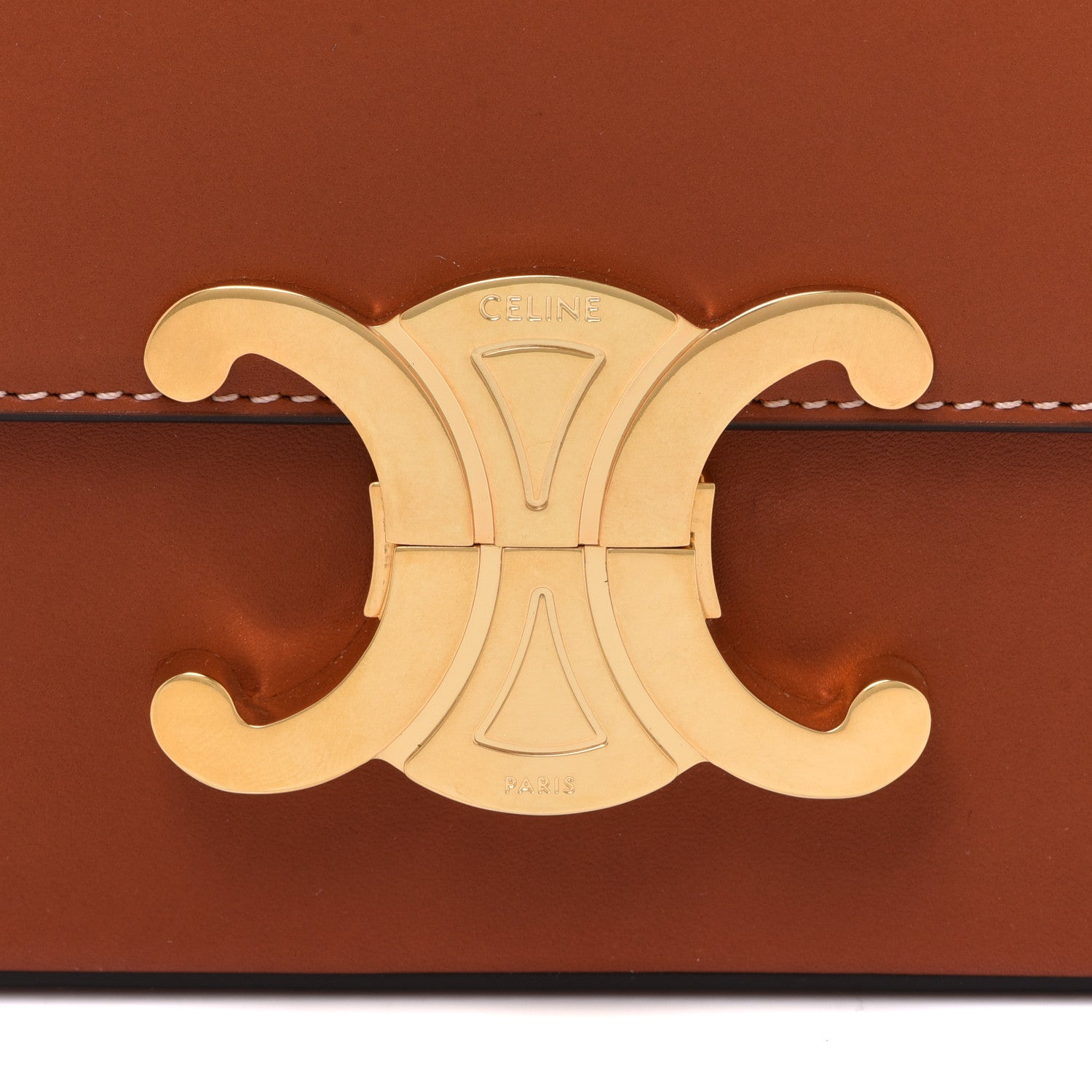 Celine Natural Calfskin Triomphe Shoulder Bag Tan 8 of 8