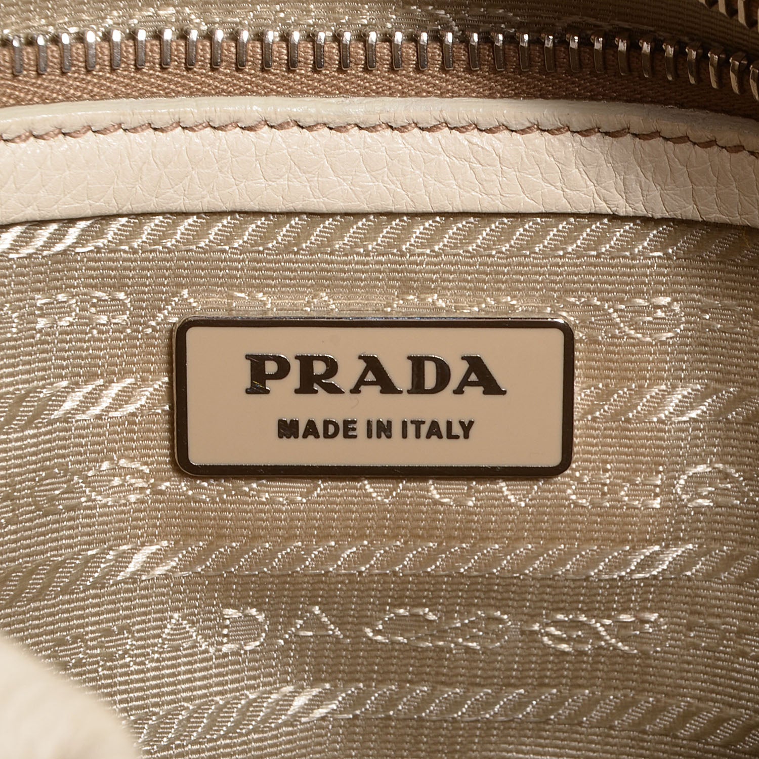 Prada Vitello Daino Pushlock Flap Shoulder Bag Cera 6 of 8