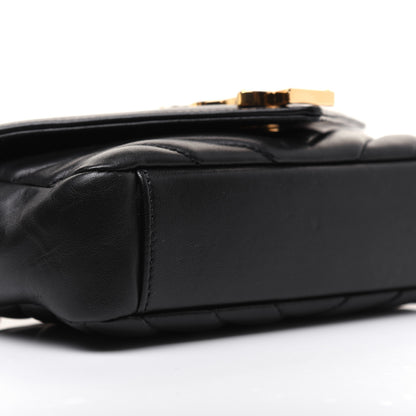 Saint Laurent Sheepskin Matelasse Chevron Monogram Classic Baby Chain Bag Black 6 of 16