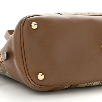 Gucci GG Supreme Monogram Margaux Calfskin Small Nice Top Handle Dome Bag Beige Ebony Acero 9 of 18