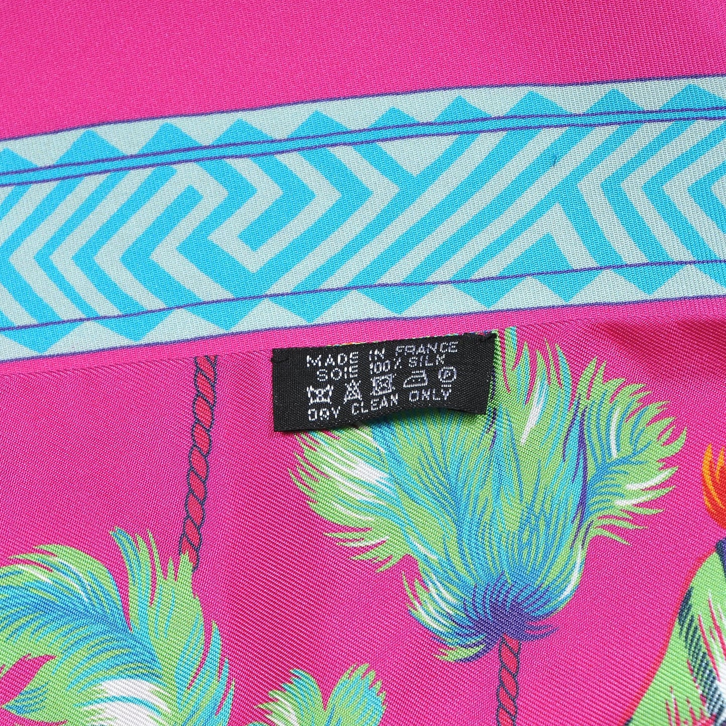 Silk Brazil Maxi Twilly Fuchsia Turquoise Vert