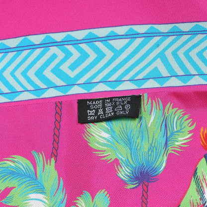 Hermes Silk Brazil Maxi Twilly Fuchsia Turquoise Vert 5 of 5