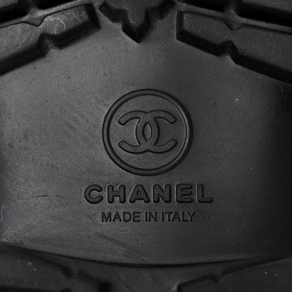 Chanel Calfskin Motorcycle Zipper Boots 37 Black 6 of 7