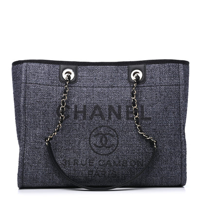 Chanel Lurex Boucle Small Deauville Tote Black 1 of 6