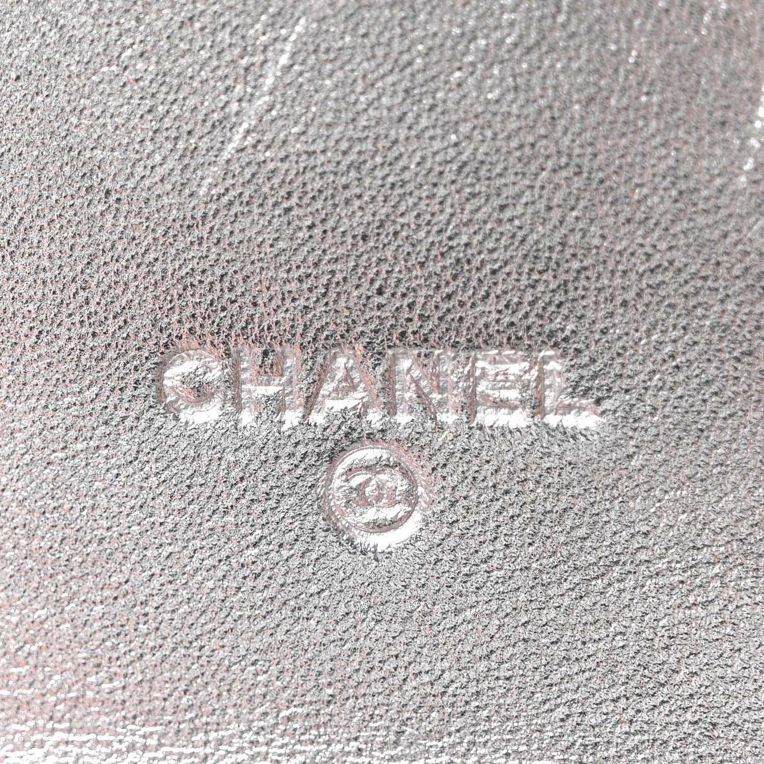 Chanel Gradient Metallic Calfskin Quilted CC Phone Holder Silver Blue Yellow Purple 7 of 11