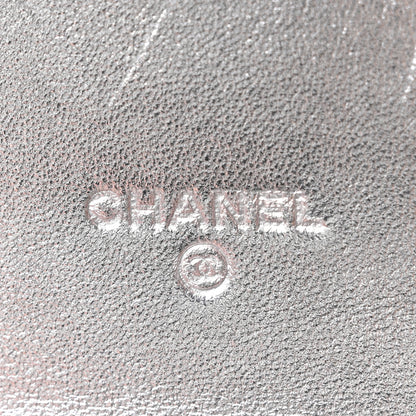 Chanel Gradient Metallic Calfskin Quilted CC Phone Holder Silver Blue Yellow Purple 7 of 11